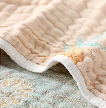 Super Soft 6-layer 100% Organic bamboo/Organic Cotton Newborn Baby Blanket